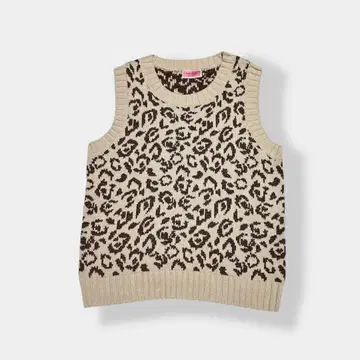 kate spade NEW YORK 레오파드 무늬 니트 베스트 베이지 S