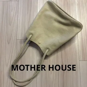 MOTHER HOUSE 크림색 가죽 토트형 숄더백