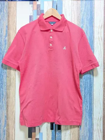 폴스미스 핑크 피케 셔츠 3버튼