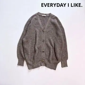 EVERYDAY I LIKE. 린넨 혼방 가디건 오버 사이즈 브라운