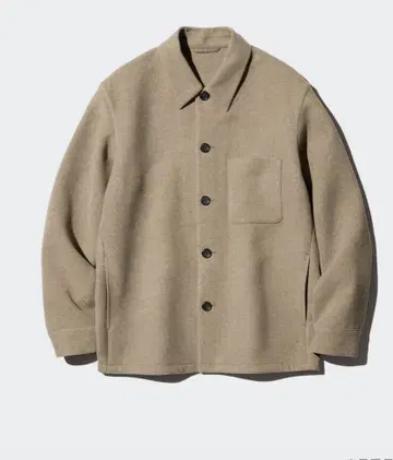 유니클로 더블 페이스 셔츠 자켓 베이지 2024 모델