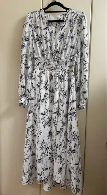 FRAY I.D 플라워 프린트 롱 원피스