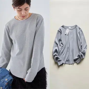 IENA 하이 게이지 리브 풀오버 그레이 24AW 일본제