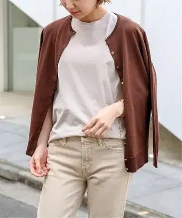 Deuxieme Classe FF grace 가디건 브라운 38