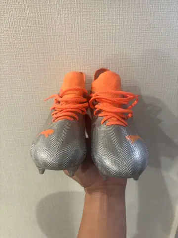 PUMA ULTRA 축구화 실버/오렌지