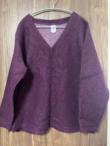 South2 West8 퍼플 V넥 니트 S