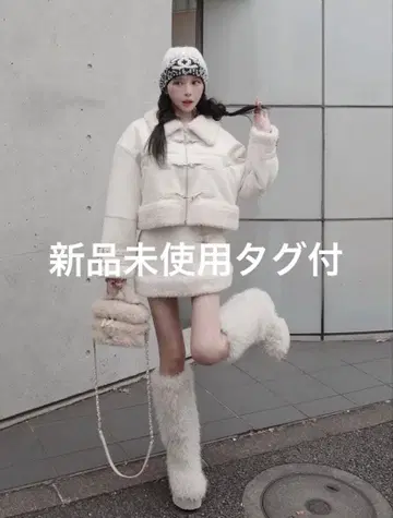 다리치 페이크 무스탕 자켓 셋업