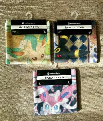 이브이 컬렉션 핸드 타월 3종 세트 (님피아, 블래키) 포켓몬