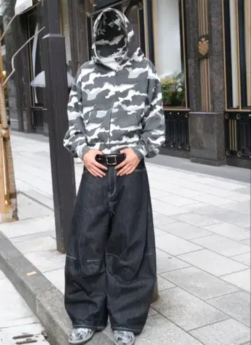 Belvet 카모 지퍼 후디