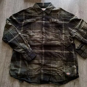 Dickies 플란넬 긴팔 체크 셔츠