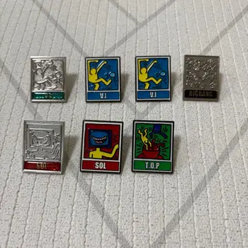 BIGBANG 핀 배지 세트 7개 묶음 판매