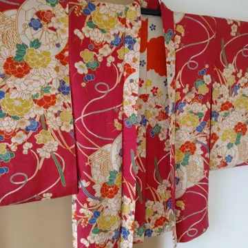 앤티크 긴 겉옷 순수 실크 보관품