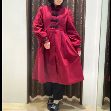 [엑시즈팜] 차이나 버튼 플레어 라인 코트 택 포함