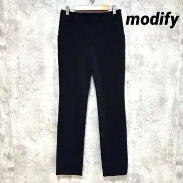 [ modify ] 캐주얼 스트레치 팬츠 블랙 L 사이드 지퍼 깔끔한