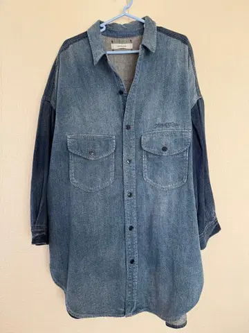 ANTGAUGE 데님 버튼 업 셔츠