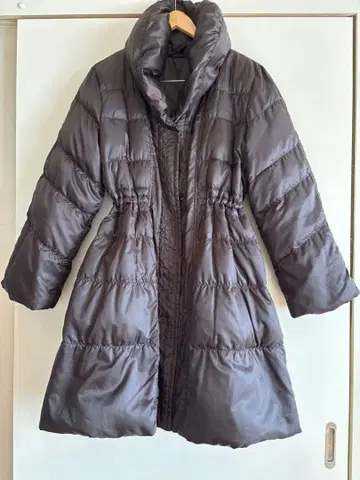 [ noa-ge ] 다크 브라운 롱 코트 다운 80% 페더 20%