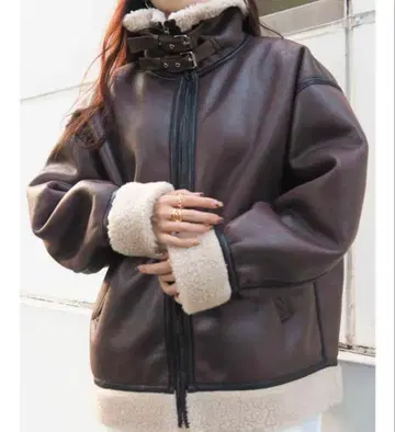 EVRIS 보아 무스탕 자켓