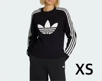 [ 미사용 새상품 ] adidas 로고 긴팔 라메 니트 스웨터 XS