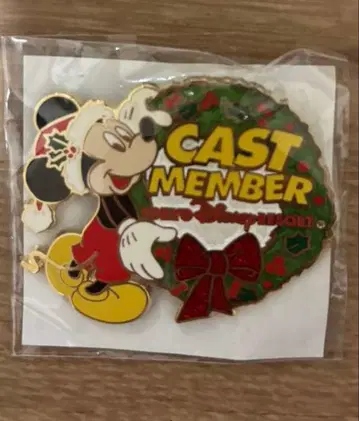 디즈니 미키 캐스트 란야드 액세서리 크리스마스 리스