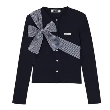 CRANK 리본 타이드 니트 가디건