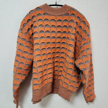 OPERA UOMO 그레이 오렌지 니트 스웨터 M