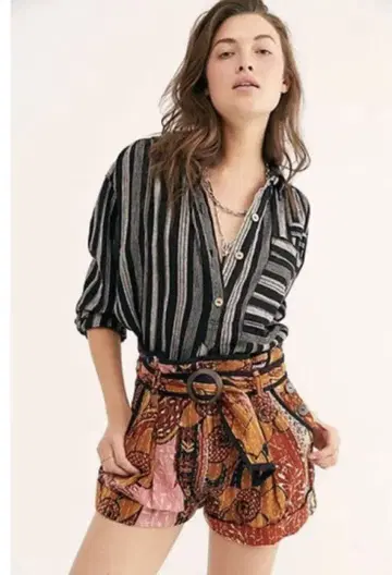 Free people stitched prints shorts