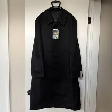미사용 택 포함 정가 88000엔 캐시미어 100% 블랙 체스터 코트