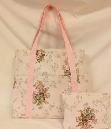 꽃무늬 토트백 파우치 포함