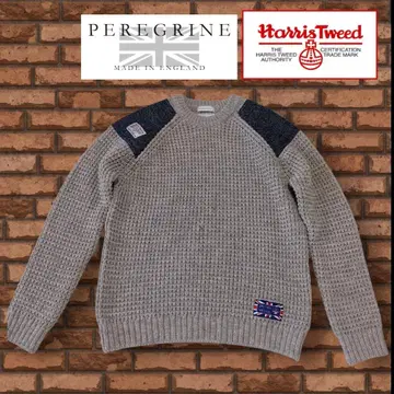 PEREGRINE x Harris Tweed 모 100 니트 스웨터 M