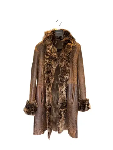 EMPORIO ARMANI 가죽 코트