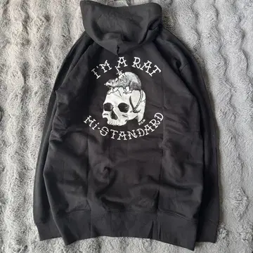 하이-스탠다드 I'm a Rat 후드티 블랙 XXL 하이스타