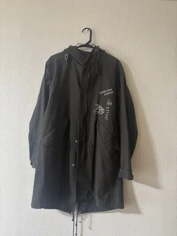 BAYFLOW 페인트 모즈 코트 차콜 코튼 새틴 기무라 타쿠야