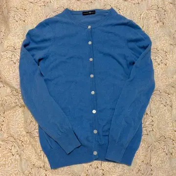TAKASHIMAYA 캐시미어 가디건 M 긴팔 라이트 블루 가을 겨울