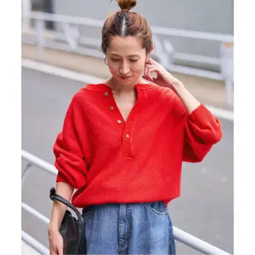 새상품 [ framework ] 카노코 2WAY 헨리 니트