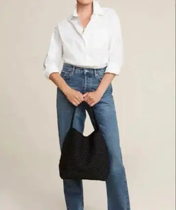 나게티 메쉬 디자인 블랙 숄더백