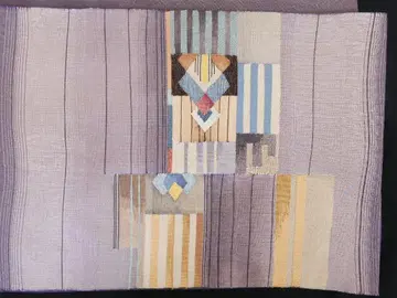 순수 실크 직조 후쿠로 오비 금사 얇은 포도색