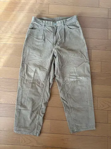 BEAMS 코듀로이 테이퍼드 팬츠 사이즈 L