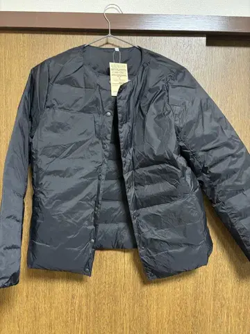 [ 미사용 새상품 ] 무인양품 노카라 블루종 포켓터블 다운