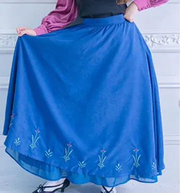 L 사이즈 여성용 롱 스커트 (kaho/Disney) 안나