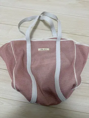 qbag paris 메쉬 토트백 핑크