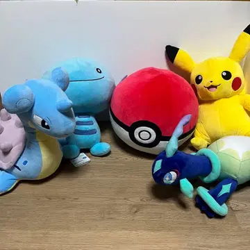 포켓몬스터 메챠모후굿토 봉제 인형 5종 세트 피카츄 라프라스