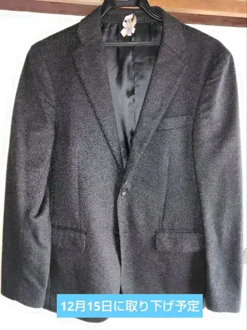 유니클로 다크 그레이 울 테일러드 자켓 캐시미어 혼방 M 사이즈