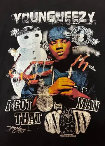 Dbruze Young Jeezy 셔츠 사이즈 L 블랙