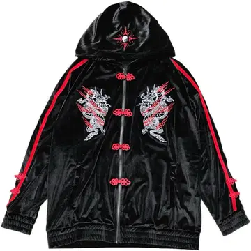 PSYCHO NATION 차이나 벨로아 후드티