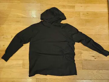 쿠메 섬유 빅 롱 슬리브 후디 블랙