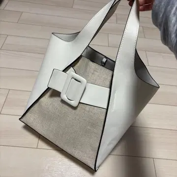 프레이 아이디 화이트 베이지 토트백