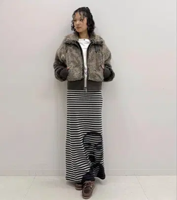 oriens 보더 롱 스커트