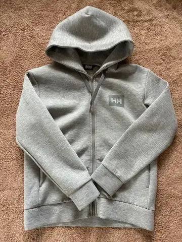 그레이 후드 부착 집업 후드티 베리 한센