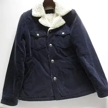 새상품급 MARBLES 코듀로이 보아 자켓 S 네이비