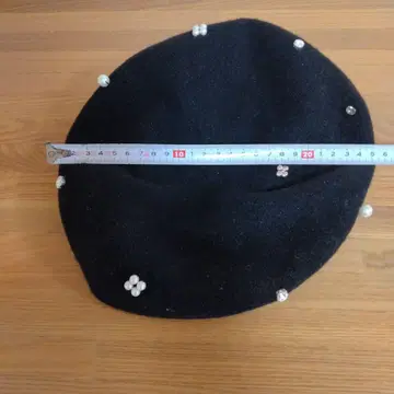 ANTE 블랙 베레모 펄 비즈 포함